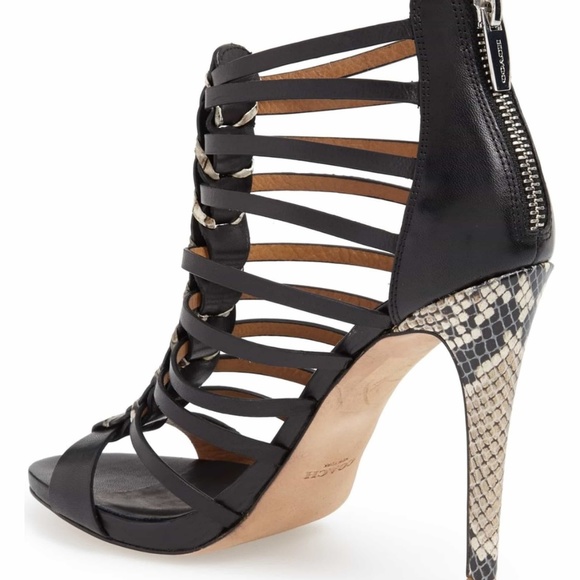 Coach Josey Black Leather Stiletto Heels 8B- used - Picture 2 of 7